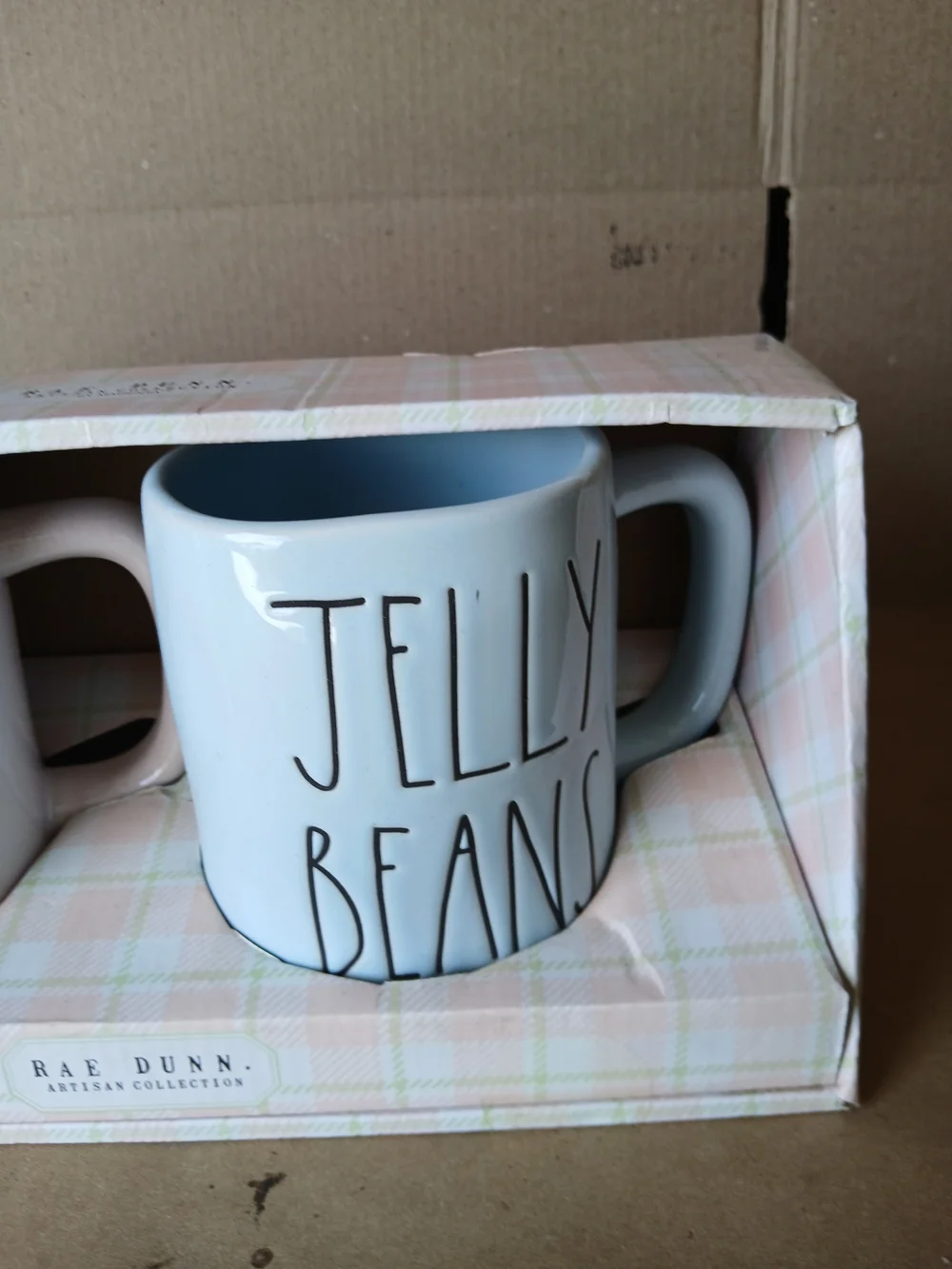 Rae Dunn 'Jelly Beans' Pink and Blue Stoneware Mug Set